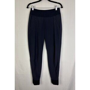 Athleta Soho Jogger Pants Women’s Sz 2 Navy Blue Stretch Tapered Activewear EUC